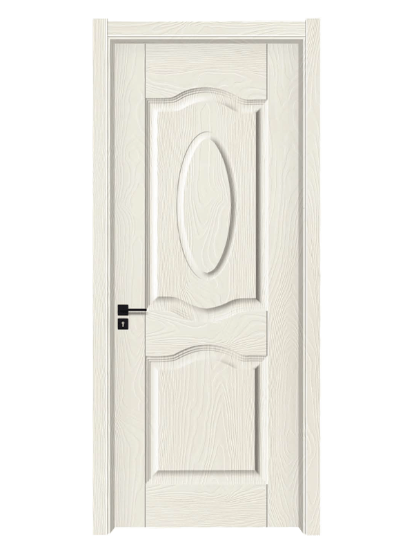 LH-6001 2 Panel Melamine Warm White Wooden Grain Door Skin