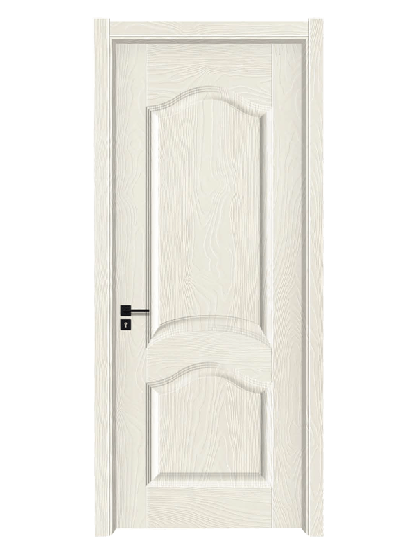 LH-6002 Warm White Wooden Grain 2 Panel Melamine Door Skin