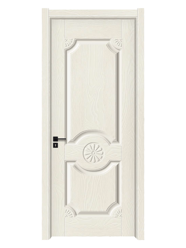 LH-6011 Melamine Door Skin Warm White Carved Design