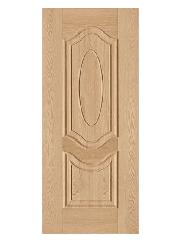 LIHE W2-001 2 Panel Red Oak Interior Veneer Door Skin