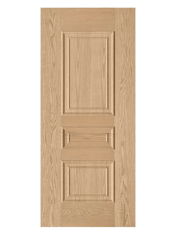 LIHE W2-007 Simple Oak Veneer Door Skin 3 Panel Home Decoration