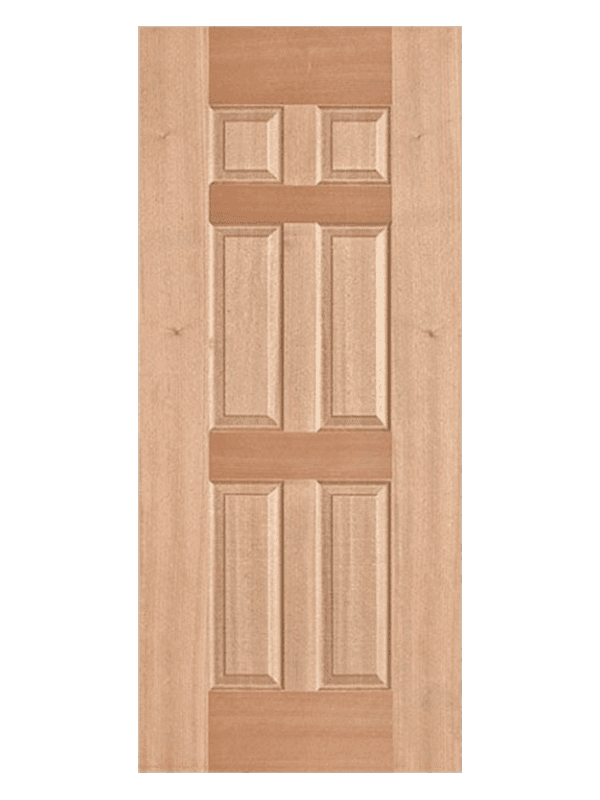 LIHE JS-006 6 Panel Classic Molded Interior Veneer Door